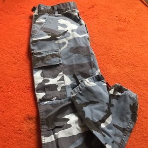 Blue camo pants from zumiez